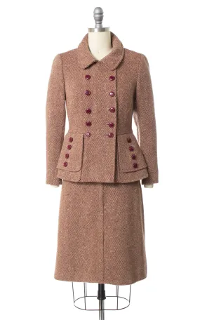 1940s Style Wool Tweed Skirt Suit | small