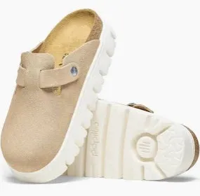BIRKENSTOCK BOSTON PAPILLO CHUNKY WARM SAND