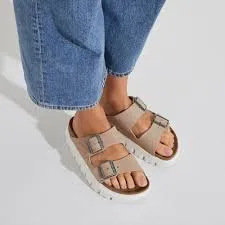 BIRKENSTOCK WOMENS ARIZONA PAP CHUNKY WARM SAND