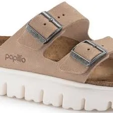 BIRKENSTOCK WOMENS ARIZONA PAP CHUNKY WARM SAND
