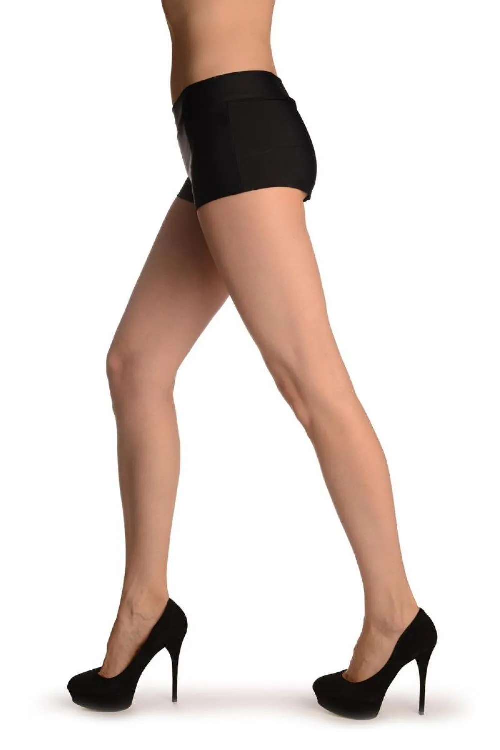 Black Women's Stretchy Yoga Panty Shorts