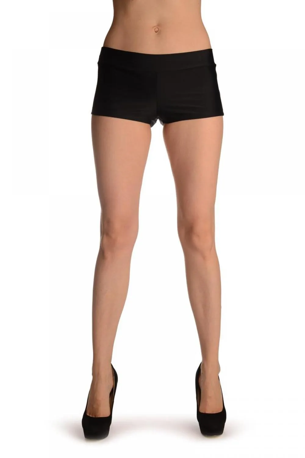 Black Women's Stretchy Yoga Panty Shorts