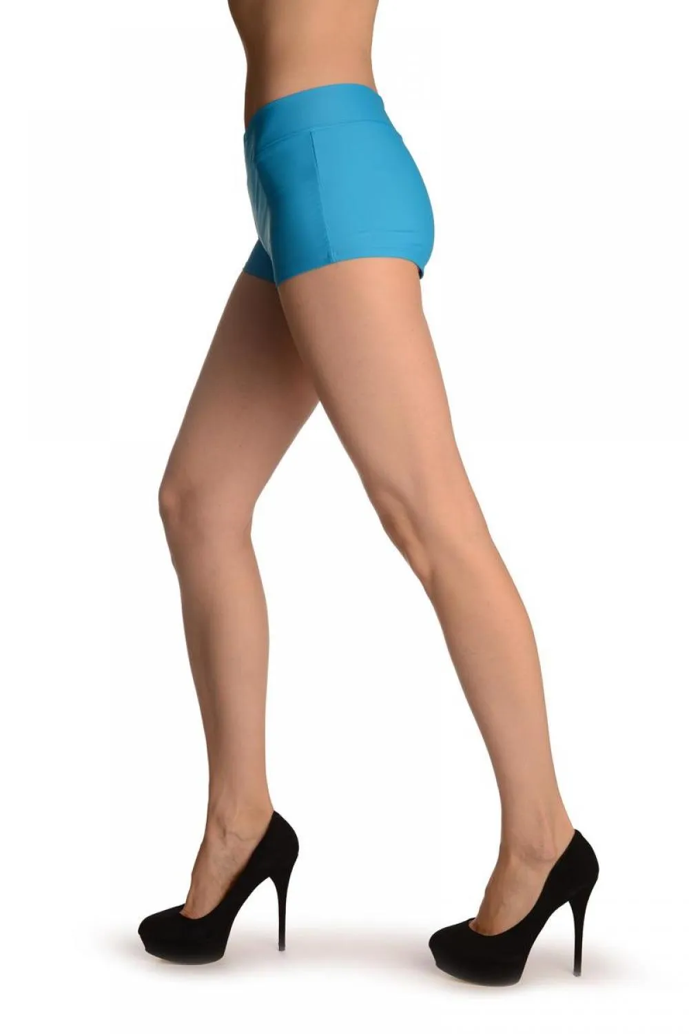 Blue Women's Stretchy Yoga Panty Shorts