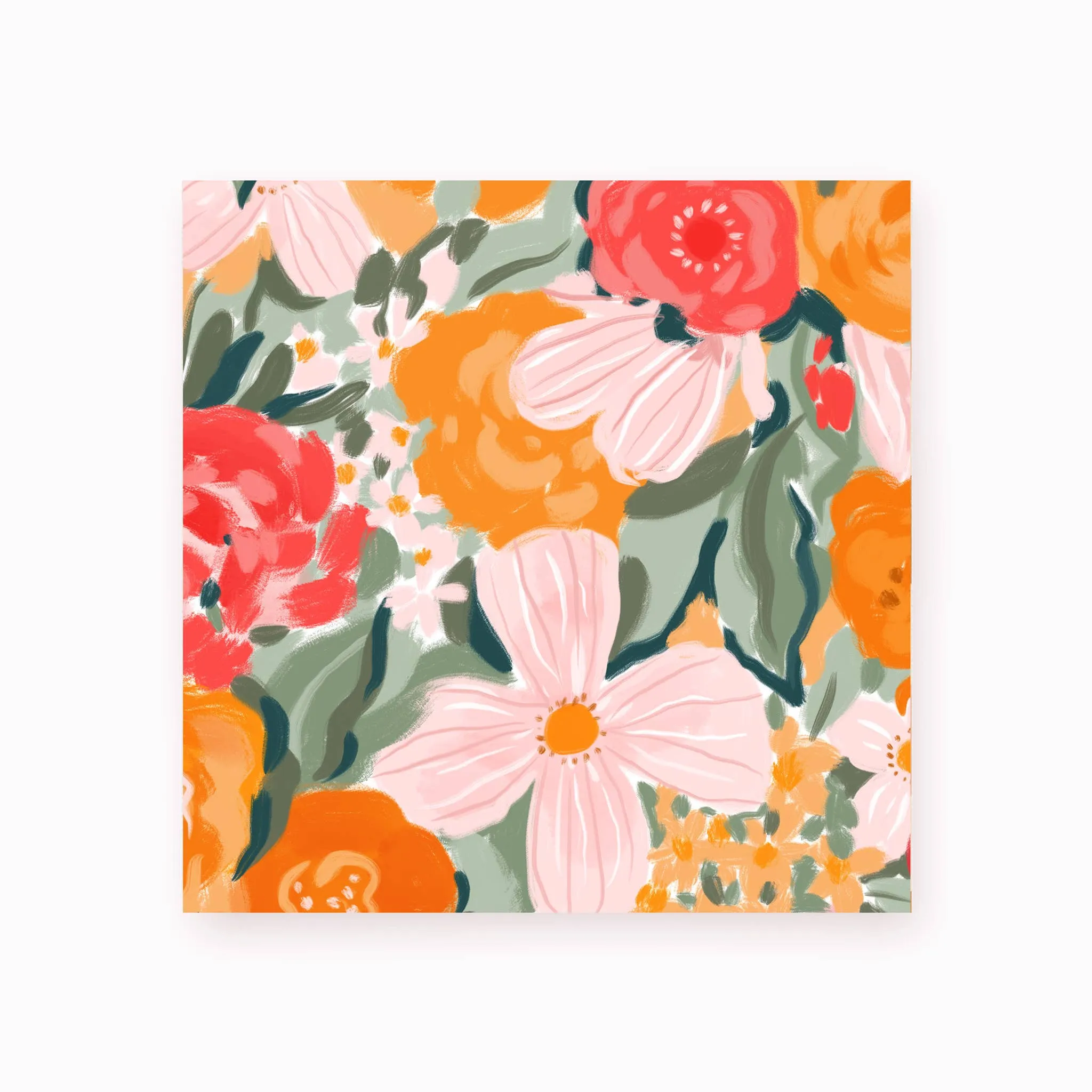 Chunky Match Box: Warm Painted Florals