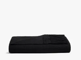 Cozy Alpaca Throw (Soft Black)