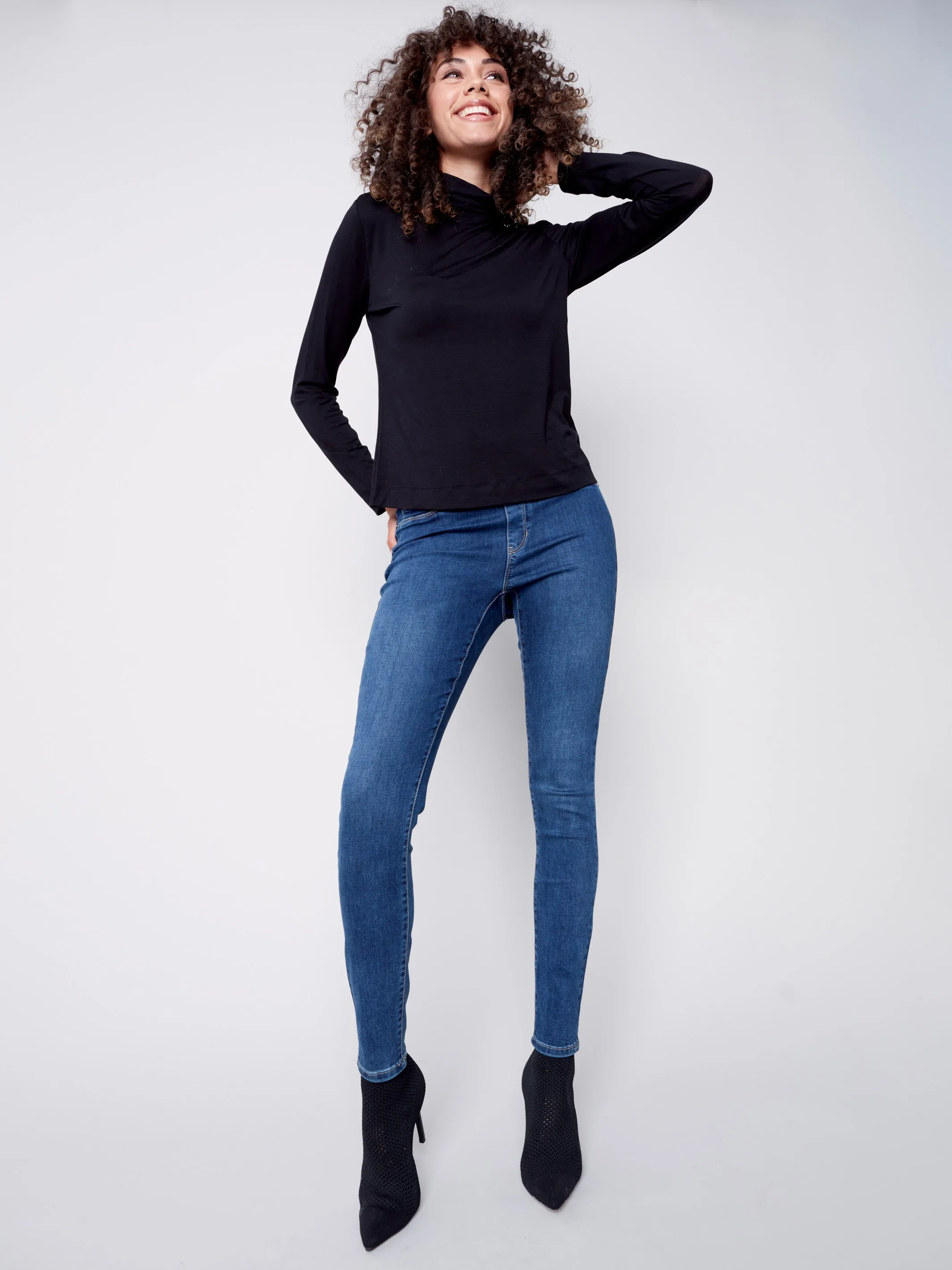 Denim Pull-On Pants - Indigo
