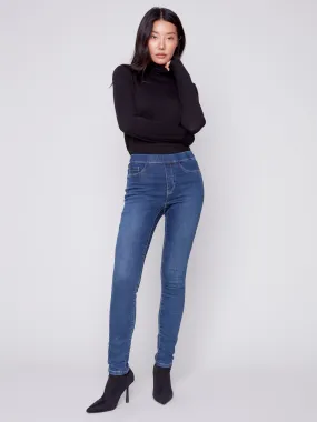 Denim Pull-On Pants - Indigo