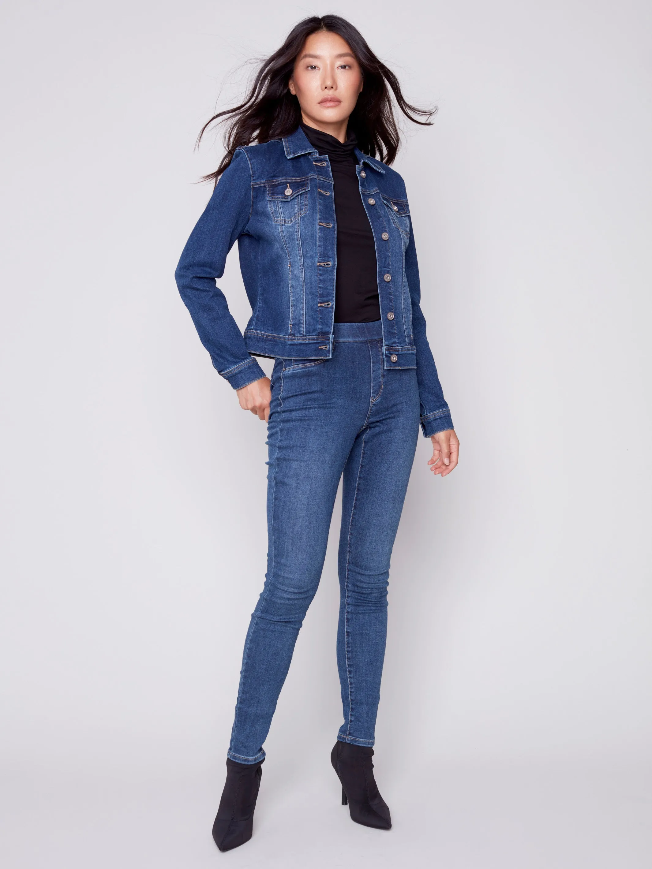 Denim Pull-On Pants - Indigo