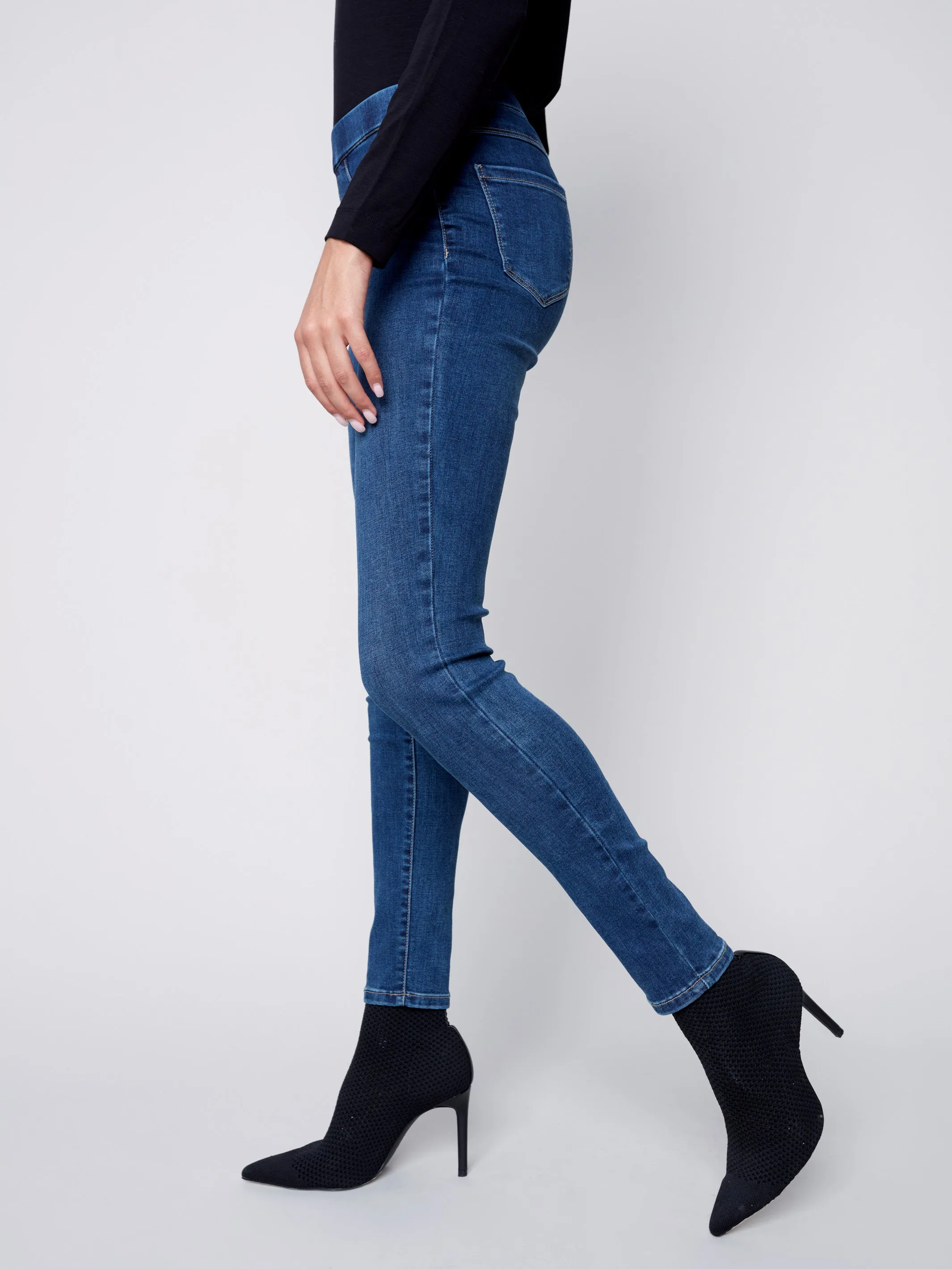Denim Pull-On Pants - Indigo