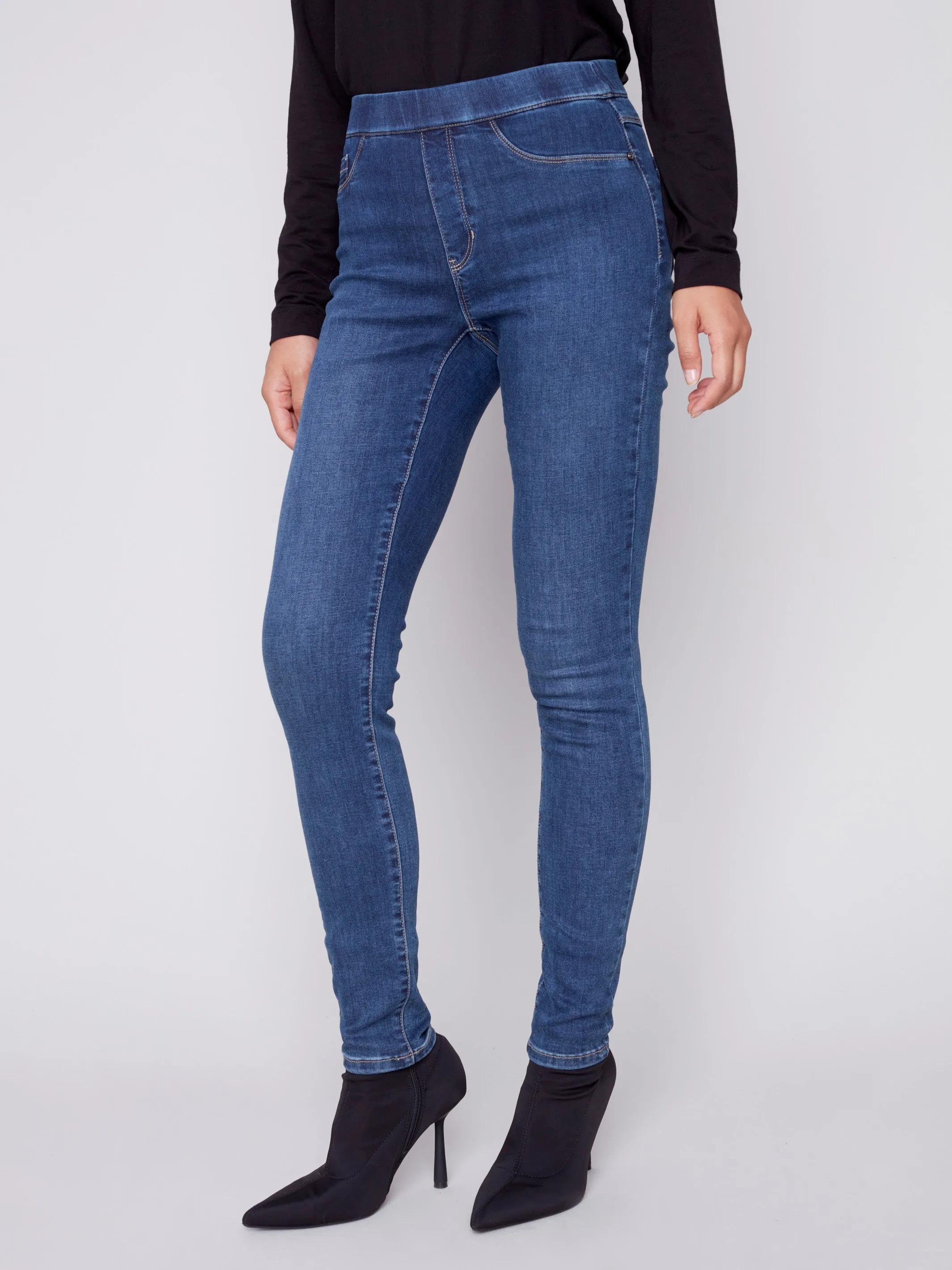 Denim Pull-On Pants - Indigo