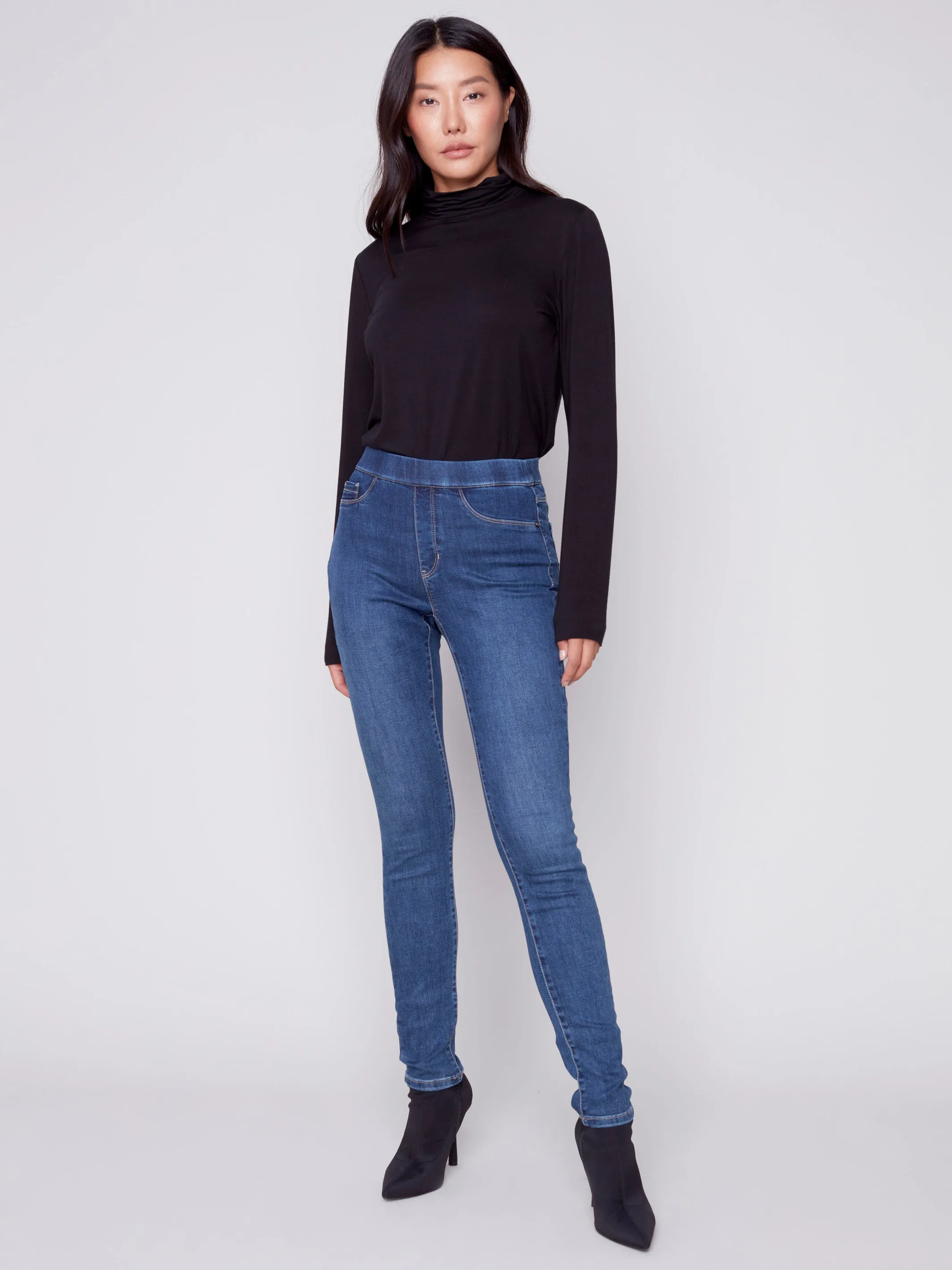 Denim Pull-On Pants - Indigo