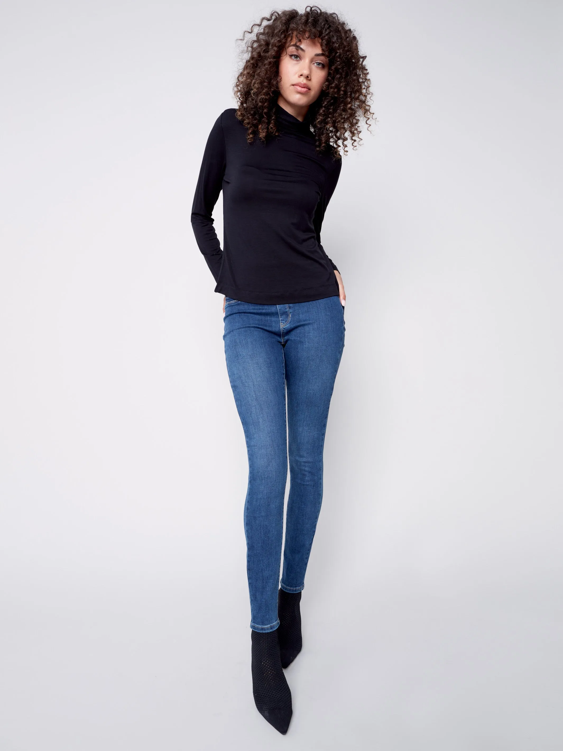 Denim Pull-On Pants - Indigo