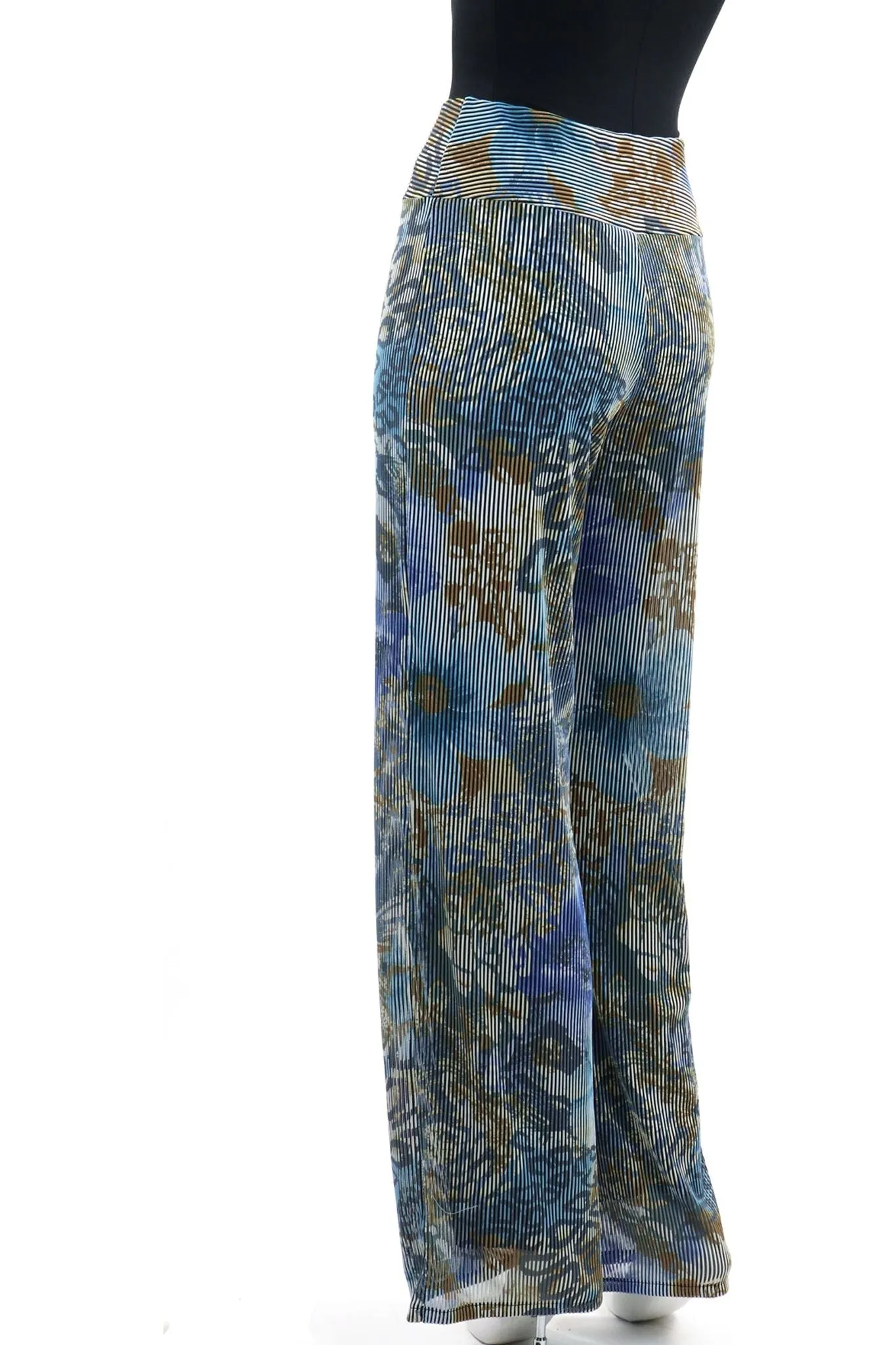 DUCHESSA Stretchy Ribbed Flared Pants