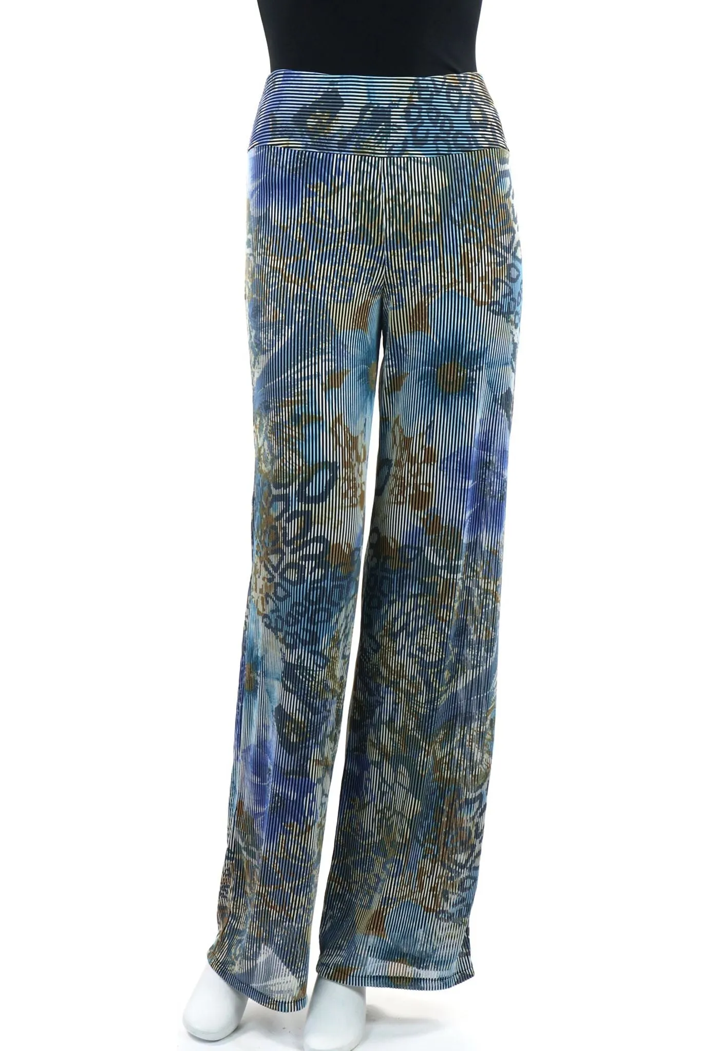 DUCHESSA Stretchy Ribbed Flared Pants