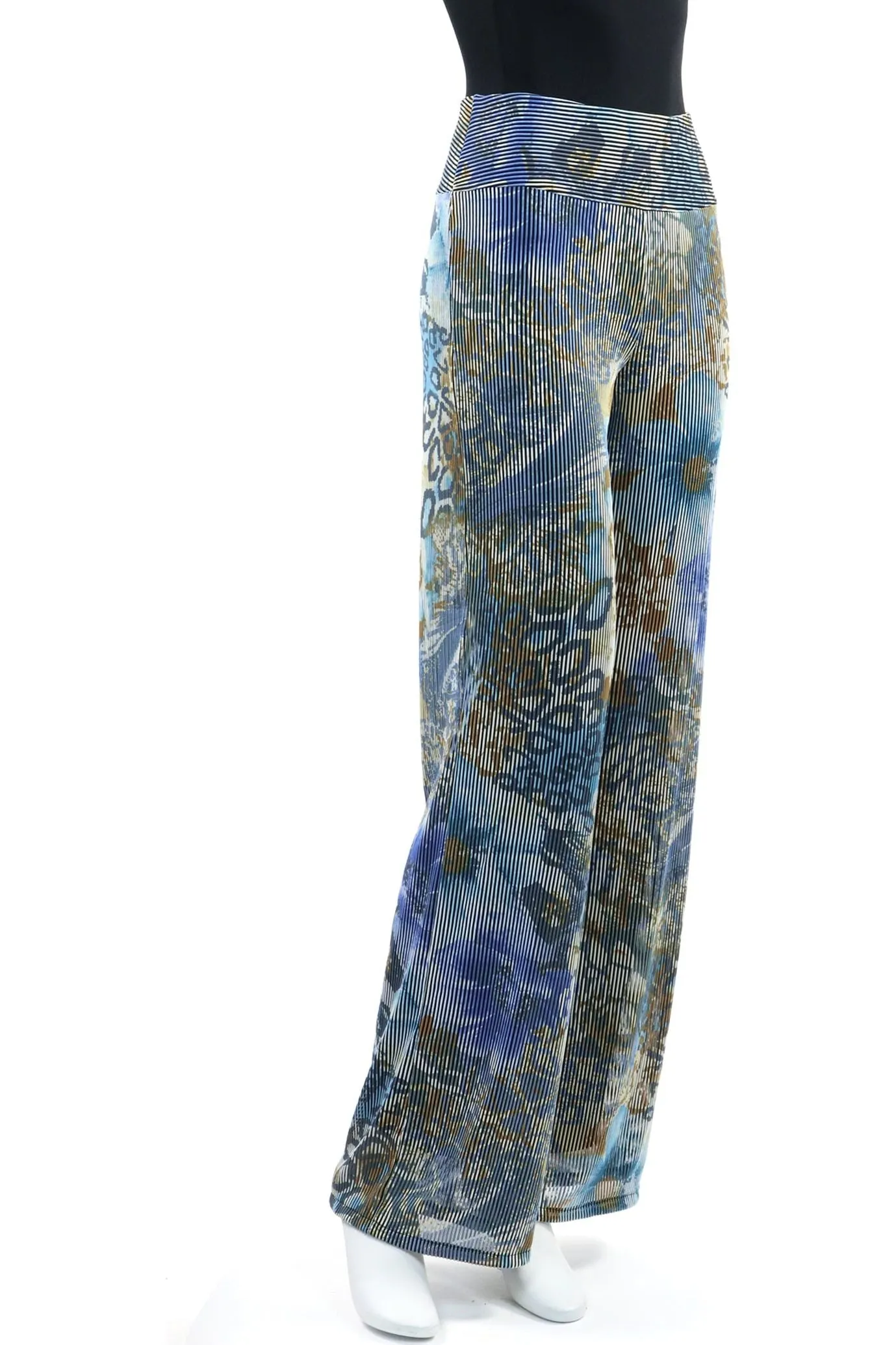 DUCHESSA Stretchy Ribbed Flared Pants