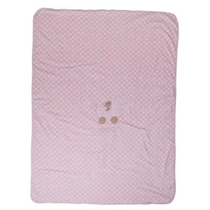 Extra soft dot blanket - pink