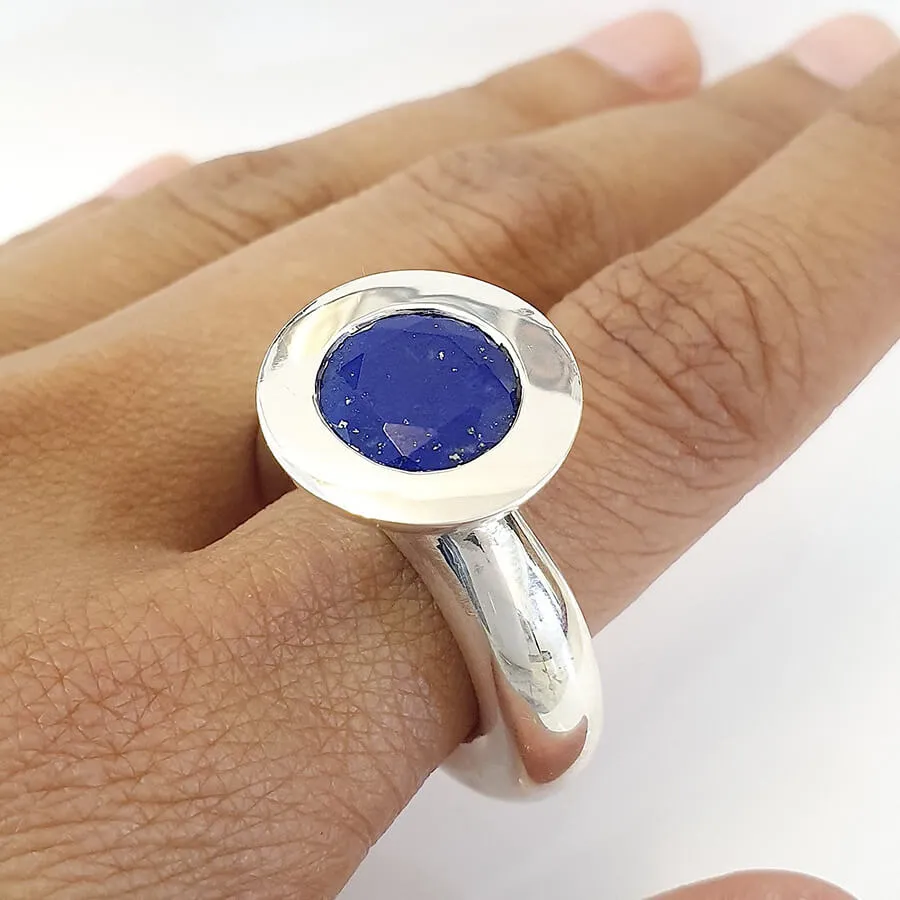 Lapis Lazuli Sterling Silver Princess Ring