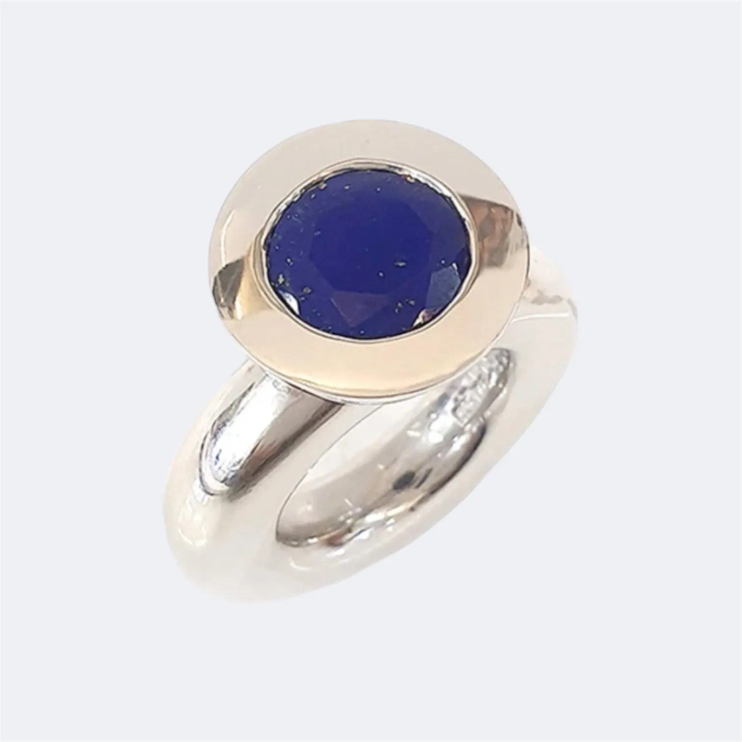 Lapis Lazuli Sterling Silver Princess Ring