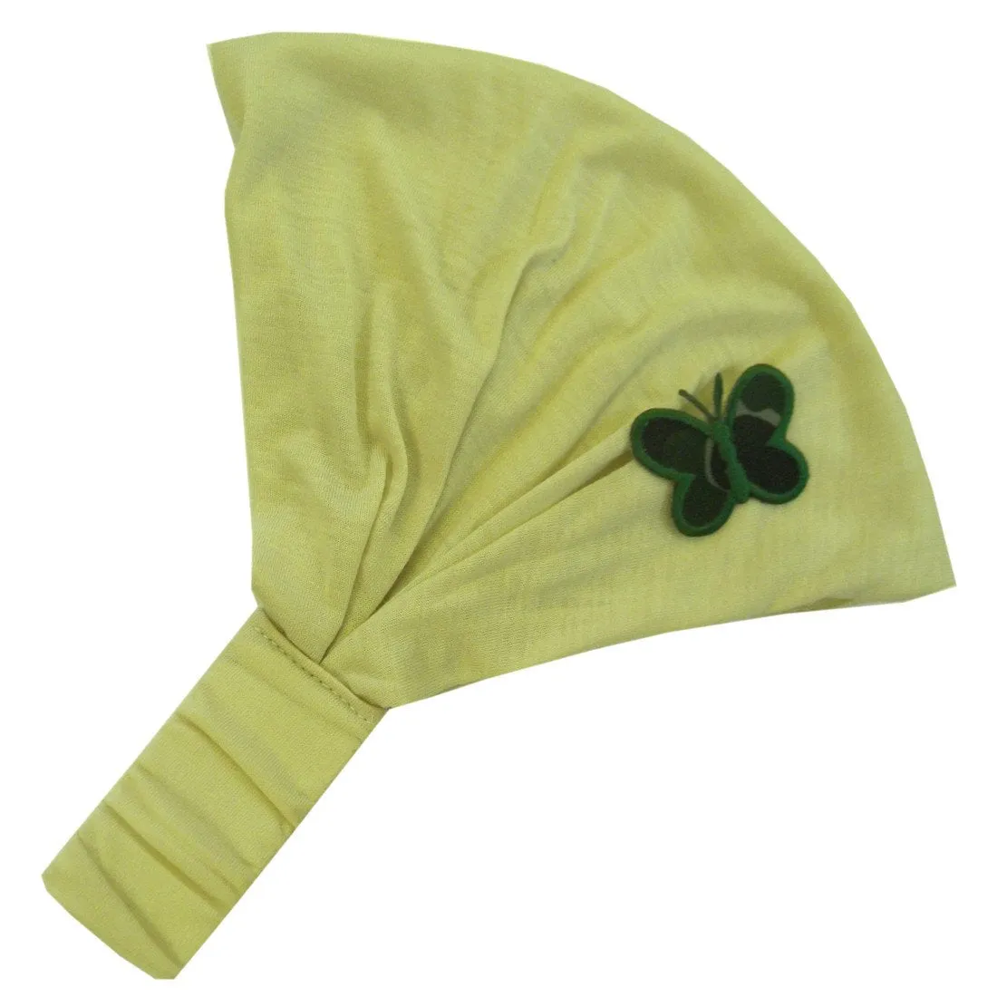 Pretty Butterfly Wide Cotton Hair Band Solid Boho Yoga Style Soft Headband