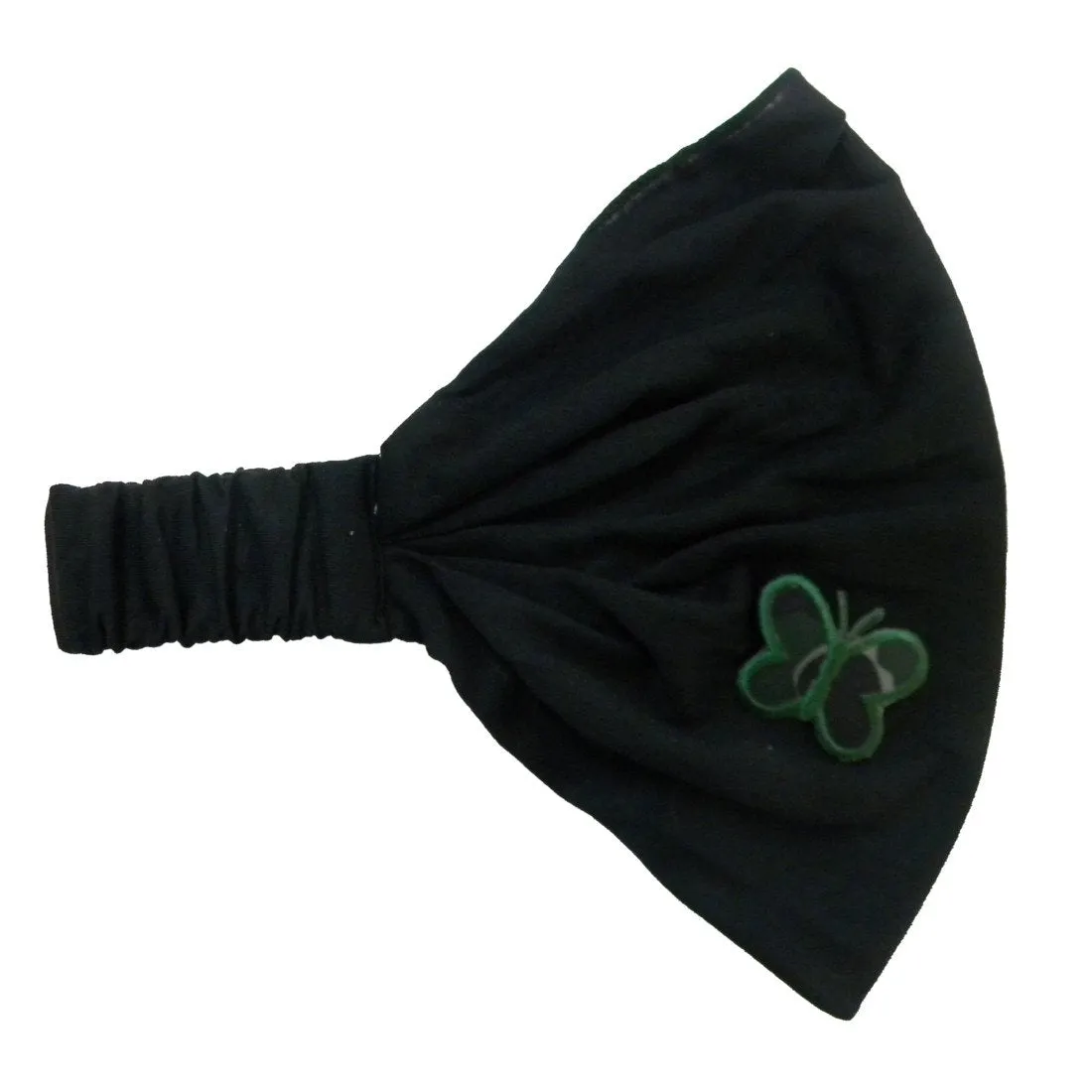 Pretty Butterfly Wide Cotton Hair Band Solid Boho Yoga Style Soft Headband