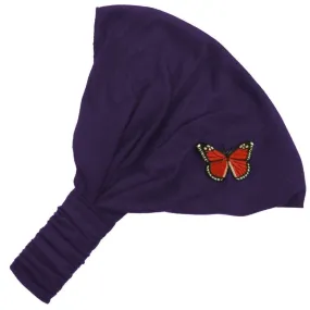 Pretty Butterfly Wide Cotton Hair Band Solid Boho Yoga Style Soft Headband