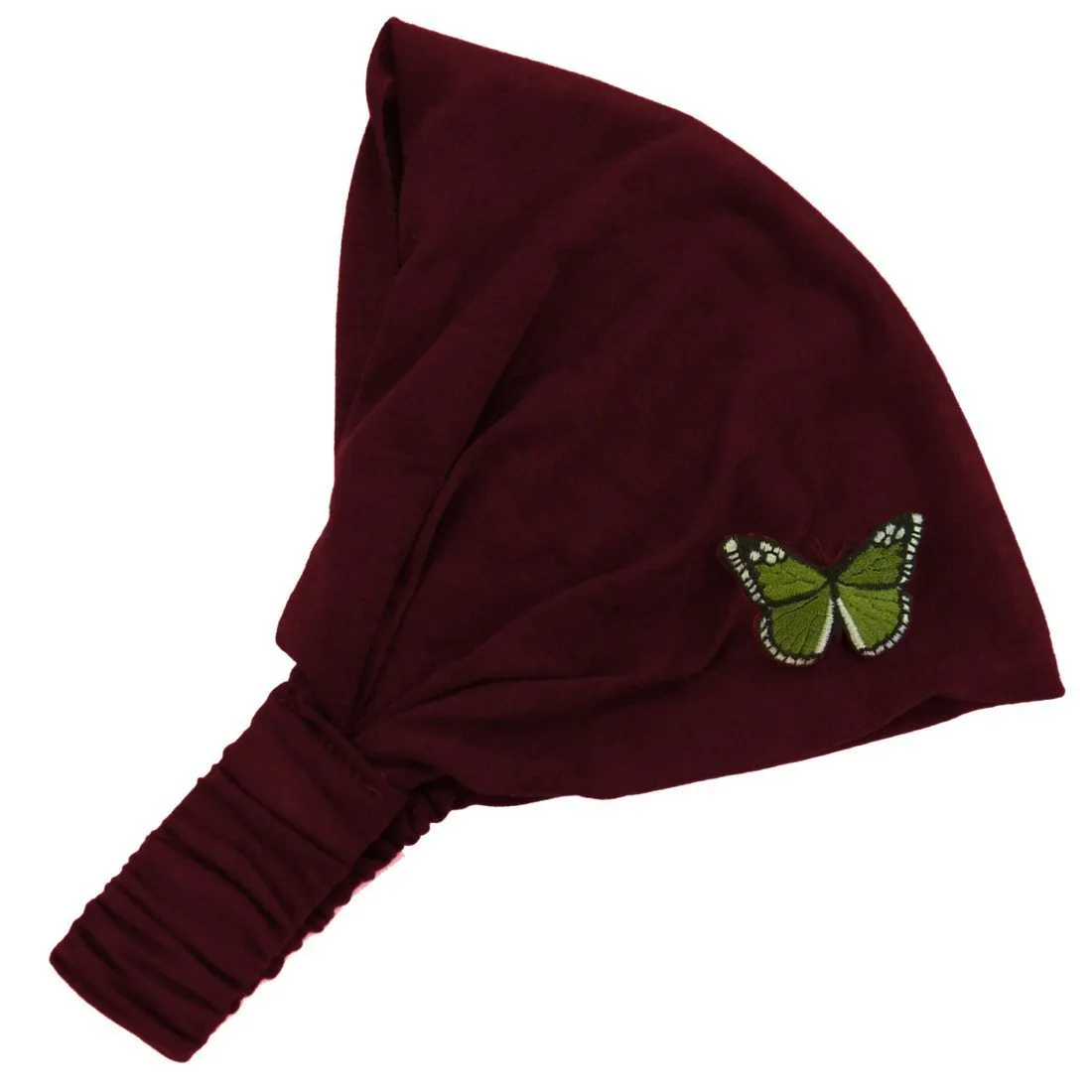 Pretty Butterfly Wide Cotton Hair Band Solid Boho Yoga Style Soft Headband