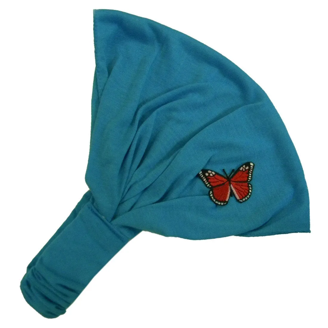 Pretty Butterfly Wide Cotton Hair Band Solid Boho Yoga Style Soft Headband