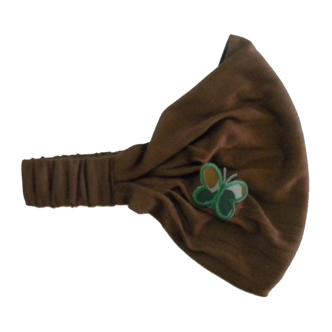 Pretty Butterfly Wide Cotton Hair Band Solid Boho Yoga Style Soft Headband