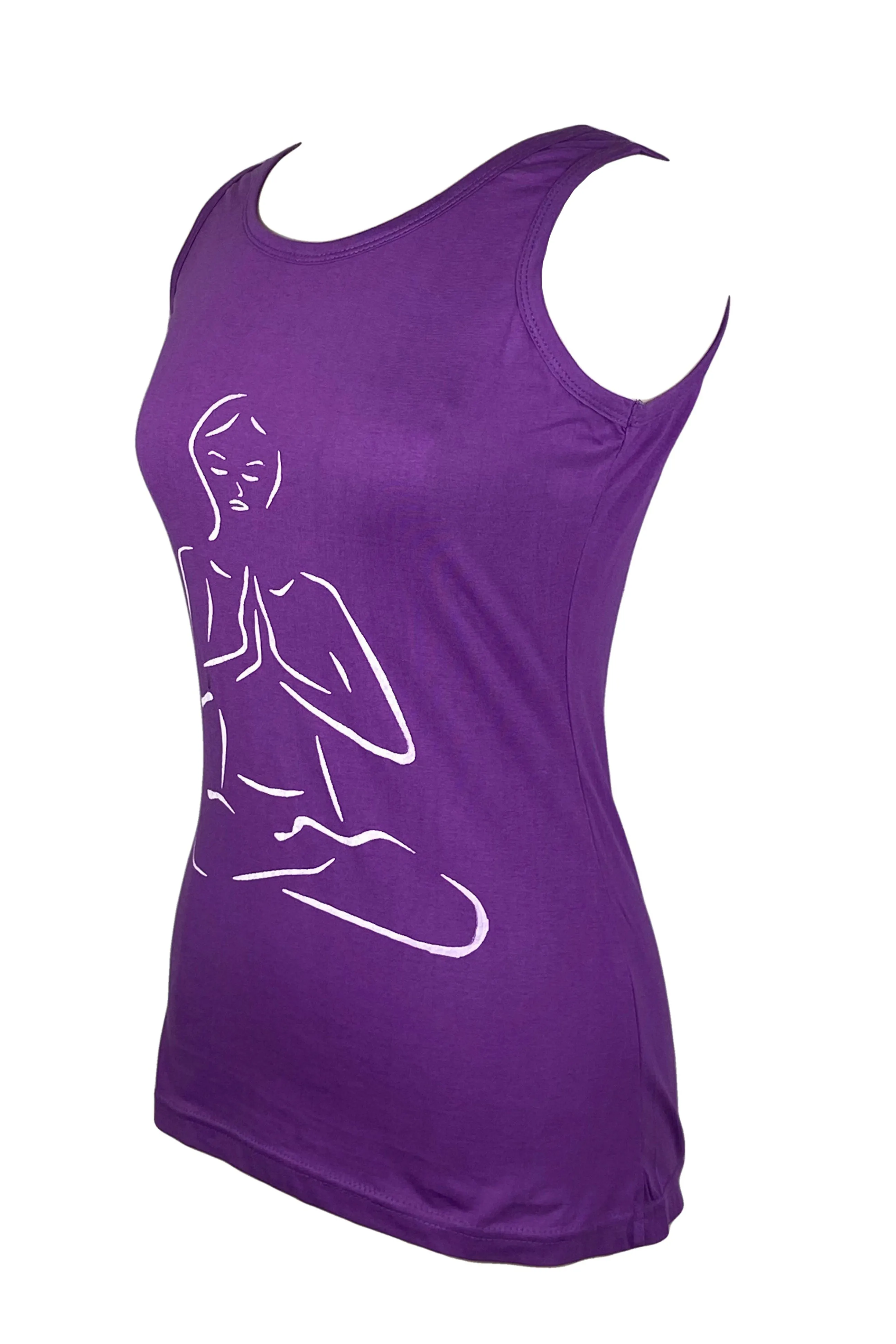 R 127 Meditating Buddha Knit Cotton Stretchy Yoga Tank Top