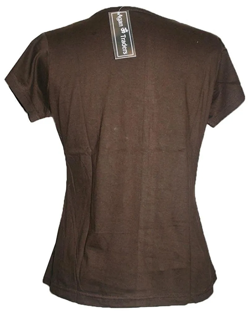 R 253 Om Embroidered Knit Stretchy Yoga Tee