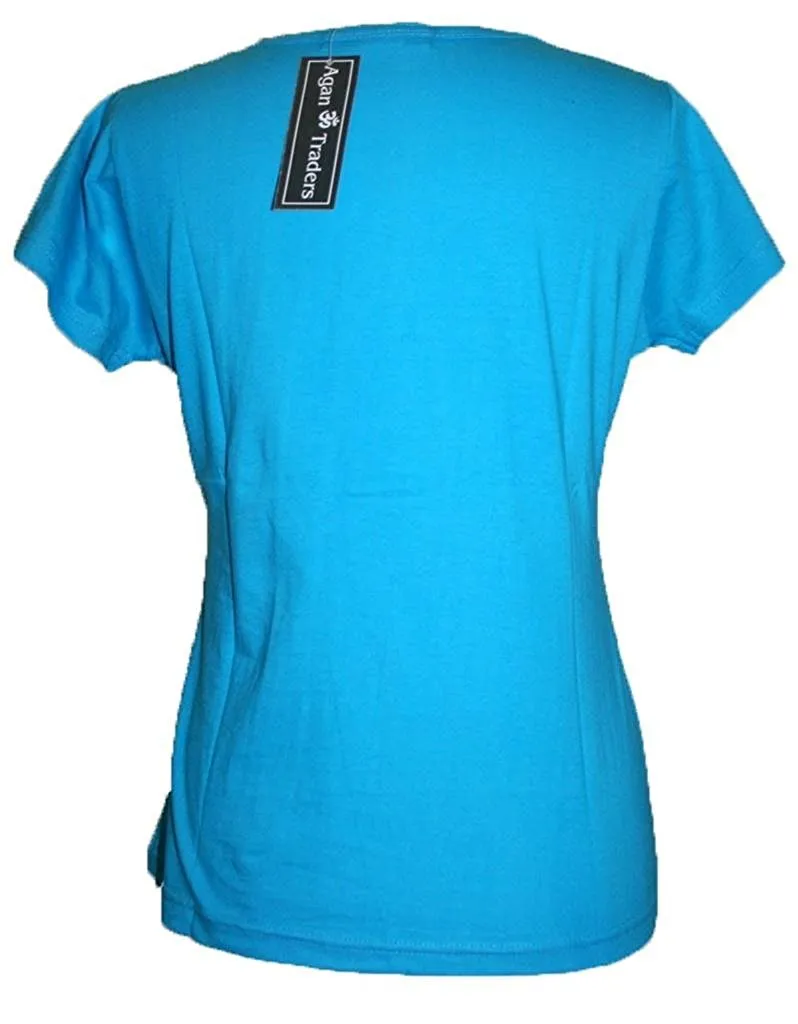 R 253 Om Embroidered Knit Stretchy Yoga Tee