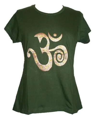 R 253 Om Embroidered Knit Stretchy Yoga Tee