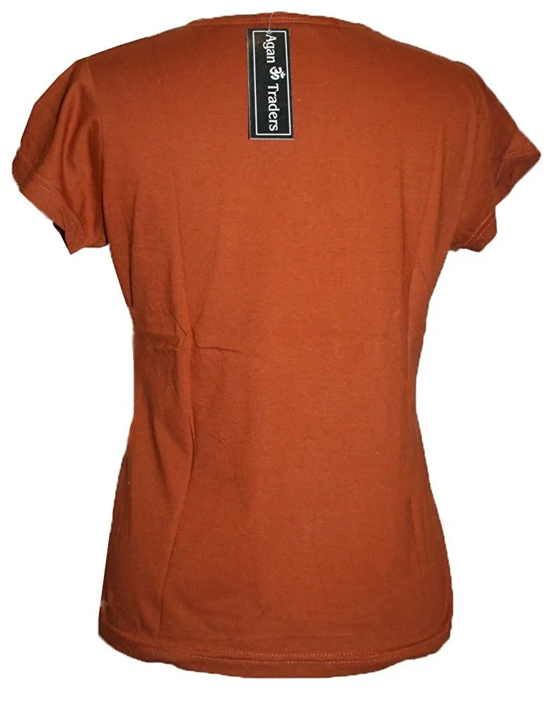 R 253 Om Embroidered Knit Stretchy Yoga Tee
