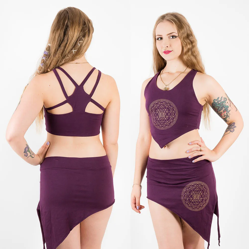 Yoga Crop Top - Sri Yantra