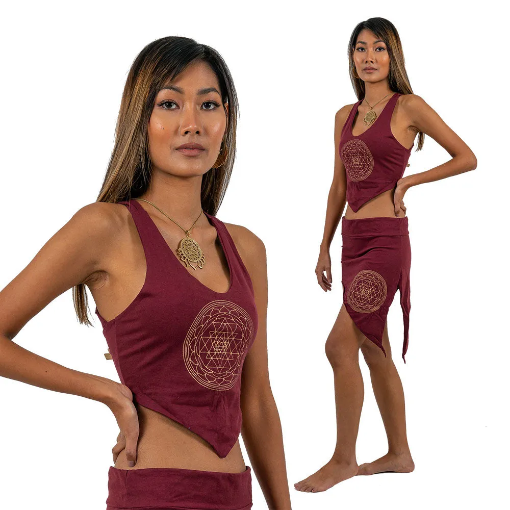 Yoga Crop Top - Sri Yantra
